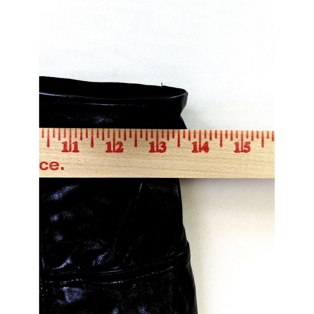 Spanx Faux Leather Patent Leggings Black High Waist Shiny Tall Medium M/M - Picture 4 of 4